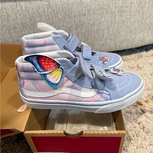 Vans Kids High-Top Sneakers - periwinkle (purple/blue) with Butterfly Design